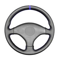 Black PU Artificial Leather Car Steering Wheel Cover for Honda Civic 6 EK CTR EK3 EK4 Civic Type R Sir EK9 1996 1997 1998–2000