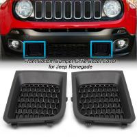 รถด้านหน้ากันชน Grille Bezel สีดำซ้ายขวารถตาข่าย Grille 5XB62LXHAA 5XB63LXHAA สำหรับ Jeep Renegade 2015-2017