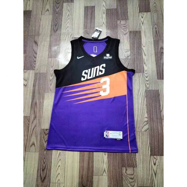 เสื้อกีฬาแขนสั้น-ลายทีม-nba-phoenix-sun-clothing-man-3-chris-paul-black-city-edition-swing-man-2020-21-สําหรับผู้ชาย