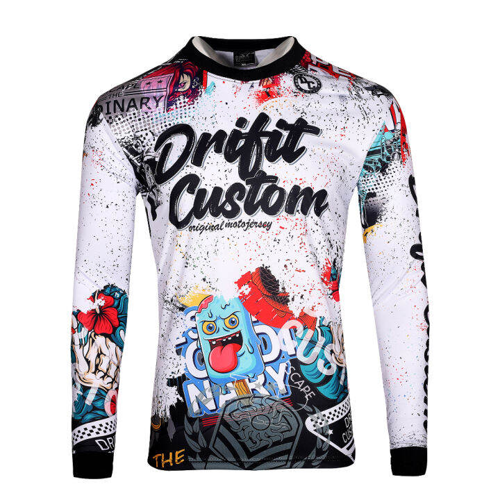 【COD】 Long Sleeve Drifit Custom Jersey For Men Motorcycle Sublimation