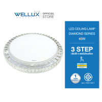 WELLUX โคมไฟเพดานติดลอย 3 แสง 40W LED CEILING LAMP 3 STEP รุ่น DIMOND SERIES