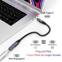 USB C ถึง Mini DisplayPort Adapter 4K 60Hz Type C ถึง Mini DP Cable เข้ากันได้กับ Proair XPS Samsung Galaxy S2120