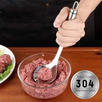 Meatball Maker / Creative Stainless Steel Non-Stick Meat Baller Spoon with Elliptical Leakage Hole Kitchen Accessories