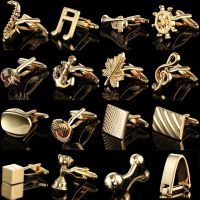 High Quality Men 39;s Cufflinks Golden Anchor Knot Music Crown Wings French Shirt Cuff Button Wedding Jewelry Gifts For Geometric