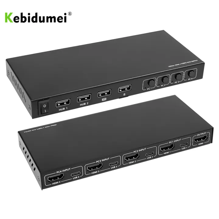 20214K Video Display USB KVM Switch Box 24 Ports Type C HDMI KVM