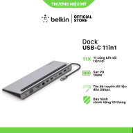 Dock USB-C 11-in-1 Multiport Belkin mở rộng kết nối - INC004btSGY thumbnail