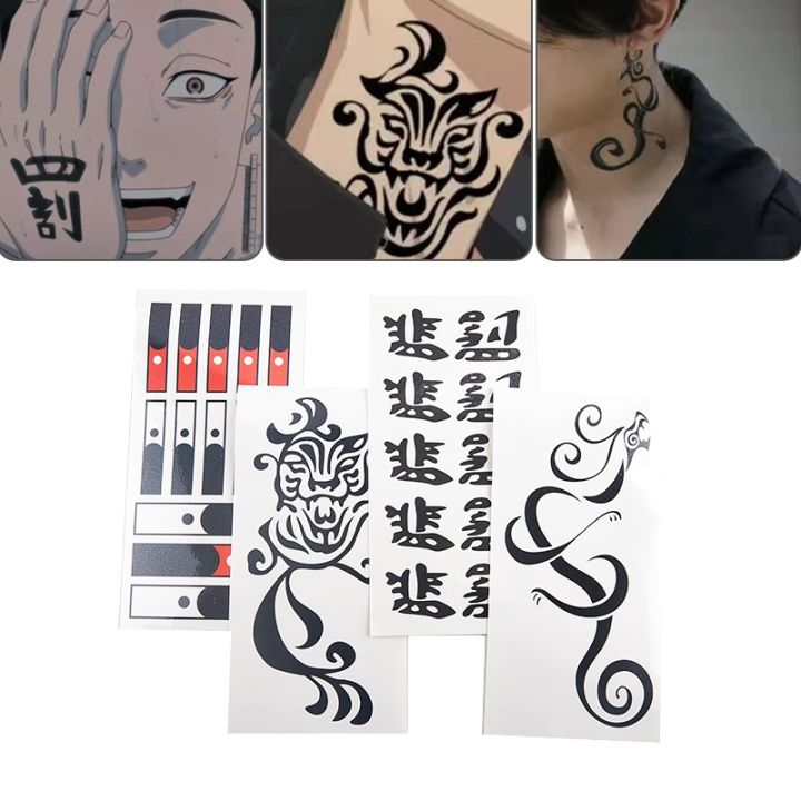 tatoo stickers water proof Anime Tokyo Revengers Tattoos Draken Cosplay ...