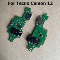 สำหรับ Tecno Camon ที่ชาร์จไฟในปลั๊กหัวเสียบช่องเสียบพอร์ต12แท่นชาร์จ USB สายเคเบิลงอได้อะไหล่ทดแทน LPX3763