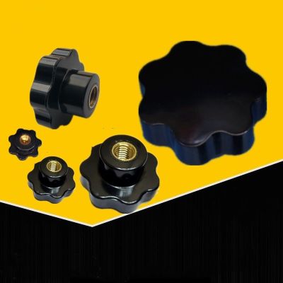 10/5 PCS M5 M6 M8 M10 Plum Bakelite Hand Tighten Nuts Handle Thread Star Mechanical Black Thumb Nuts Clamping Knob Manual Nuts