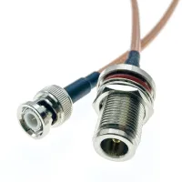 RG142 Cable Double Shielded BNC Male Plug to N Female Buklhead Jack Wire Terminals RF Coaxial Connector Pigtail Jumper