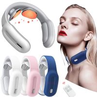 ☏❅♞ Intelligent Neck Massager With Heat Cordless 3 Modes 15 Levels Smart Electric Pulse Rechargeable Neck Massage For Pain Relief