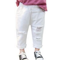 Jeans Girl Toddler Boys Girls Ripped Jeans Pants Spring Autumn Jeans For Kids Casual Style Clothes For Girls