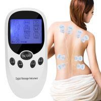 Dual Channel Electric TENS Physiotherapy Therapy Massager Relax Muscle Pain Relief Stimulator + 8 Gel Electrode Pads Health Care