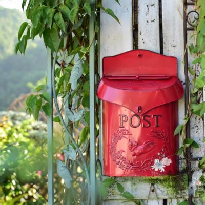 [Unique Life]Rural Wall Mailbox Mail Box Farmhouse Hanging Post Letter Box House