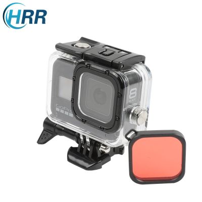 Protective Housing Waterproof Case for GoPro Hero 8 Blcak Action Camera,With Red Filter for Go Pro 8 Accessories(60M/197ft)