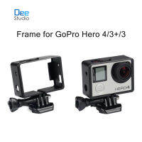 Frame for GoPro Hero 4/3+/3 กรอบ สำหรับ GoPro Hero 4/3+/3 Housing เปลือกป้องกันขอบเคสสำหรับ Hero 4/3+/3 สีดำอย่างรวดเร็วซิปและสกรูที่เคลื่อนย้าย