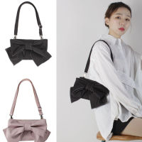 Girls Bow Bag Sweet Canvas Flap Lady Solid Zipper Bow SOFT Shoulder Bag Purses And Handbags Crossbody Women Bag Ladylike