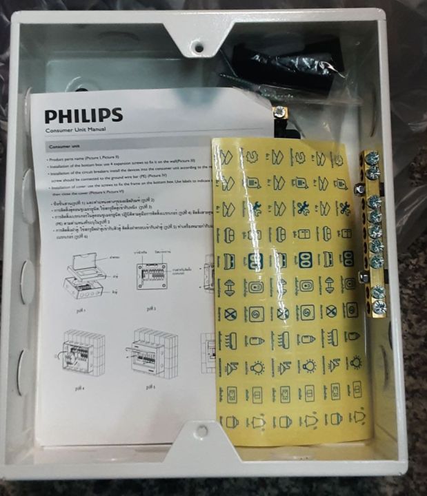 philips-ตู้คอนซูมเมอร์ยูนิต-ฟิลลิป์-6ช่อง-leafstyle-consumer-unit-6-ways-plug-on-ตู้ปล่าว-สินค้ารวมภาษี