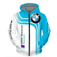 ☜ 2022 BMW Car Standard Clothing 3D Digital Printing Sweater Mens Zipper Hooded Casual Wear Long-sleeved Jacket Racing Overalls