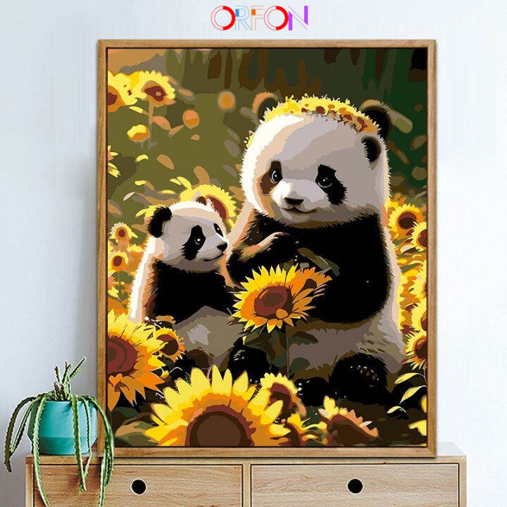 Diy Khung] ~ Gấu Trúc ~ Tranh Sơn Dầu Số Hóa Orfon – Tranh Tô Màu Theo Số |  Lazada.Vn