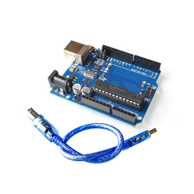 R3 UNO สำหรับบอร์ดพัฒนา Arduino + สาย USB UNO R3 ATMEGA16U2อย่างเป็นทางการ + ชิป MEGA328P