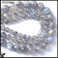 MYIERWU 90 PCS 4 mm ครับ ลูกปัดหินลาบราดอไรต์สีเทาธรรมชาติ สีเทาและสีเทา ลาบราดอไรต์ ลูกปัดคั่นรอบ ทำเครื่องประดับ DIY กลมกลมๆ ลูกปัดหลวมๆ สร้อยคอสำหรับผู้หญิง