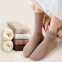 ❧✆  Autumn and Winter New Womens Thickened Warm Loop Socks Casual Solid Snow Socks Floor Sleep Socks