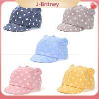 J-BRITNEY สำหรับ6-24Months หมวกปานามากลางแจ้งหมวกกันแดดเด็กกระต่ายหมวกคลุมใบหูทารกหมวกเบสบอลจุดหมวกชายหาด