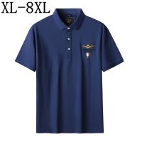 8XL 7XL 6XL New Summer Fashion Embroidery Polo Shirt Men Short Sleeve Mens Polos Casual Mens T-shirts Breathable Male Shirts Towels