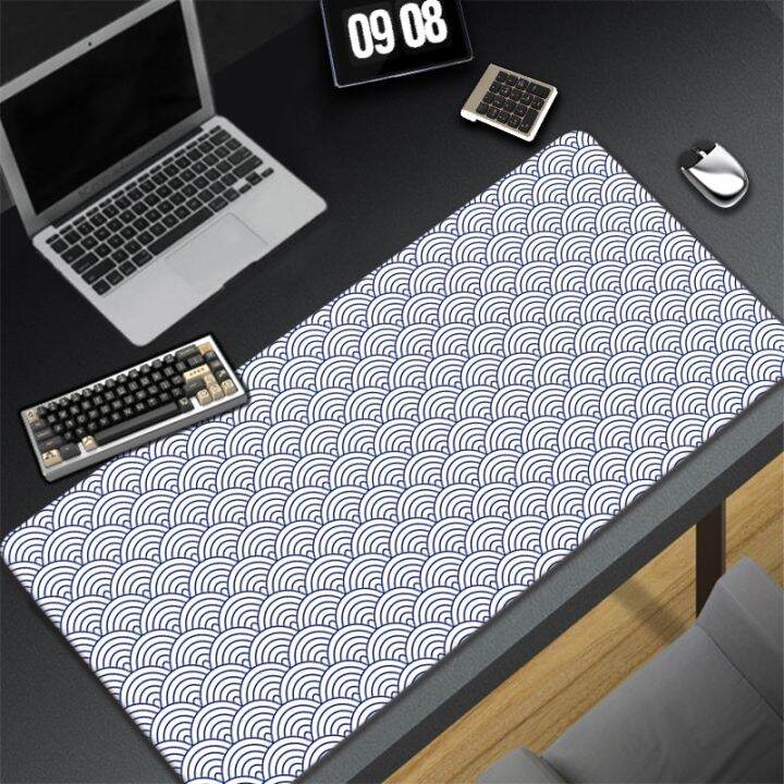 Big Art Mousepad White Black Desk Protector Pad on The Table Pads