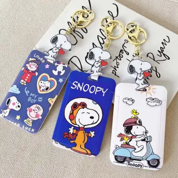 New Snoopy ID Card Holder Lanyard Name Credit Card Holders Bank