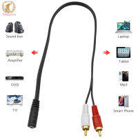 【Ready Stock】Universal 3.5mm Stereo Audio Female Jack to 2 RCA Male Socket to Headphone 3.5 Y Adapter Cable 50cm