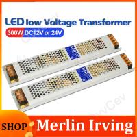 Merlin Irving Shop 300W Ultra Thin Driver For LED Strips Constant Voltage Power Supply DC 12V 24V Lighting Transformers 300W