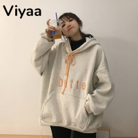 Viyaa เสื้อฮู้ด เสื้อแขนยาวอบอุ่น หลวมและสบาย ล้ำสมัย วินเทจ สบายๆ ชิค JN220438 41Z231013