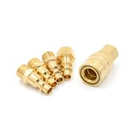 5pcs 1/4 quot; NPT Solid Brass Quick Coupler Set Air Hose Connector Fittings 1/4 quot; NPT Plug Female Male Quick Plug Tool Set