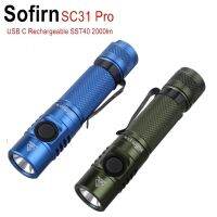 Sofirn SC31 Pro USBที่มีประสิทธิภาพCไฟฉายLEDแบบชาร์จไฟได้18650 SST40 2000LM Anduril