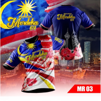 NEW (สต็อกเพียงพอ) 2023 2023 merdeka sublimation tshirt [unk] malaysia merdeka 64 yearsคุณภาพสูง size:S-5XL