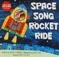Space song rocket ride English original childrens Enlightenment picture book barefoot books with CD classic English childrens song picture story book Ivy League father recommends childrens language sense enlightenment nursery rhyme