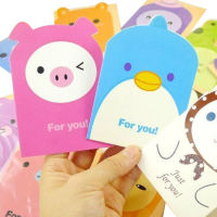 50Pcslot Lovely Cartoon Animal Small Cards party invitation Greeting Card Birthday Gift Message Cards