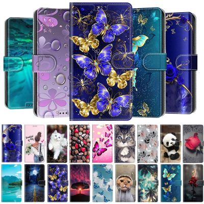 Colorful Print Flip Leather Phone Case For Samsung Galaxy M04 M14 M54 A04 A14 A24 A34 A54 5G Wallet Card Slot Stand Book Cover Phone Cases