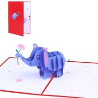 Happy Birthday Card for Girl Kids Wife Husband 3D Elephant Pop Up Greeting Cards