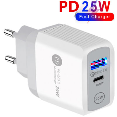 25W PD USB Charger สำหรับ X 7 8 11 12 13 Pro Max Fast Charger Type C สำหรับ Samsung A12 A13 A52 A53 A73 Quick Charging Adapter