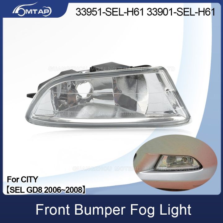 Mtap Front Bumper Fog Light Anti Fog Lamp Foglight Foglamp For Honda