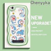 เคส Chenyyka สำหรับ Xiaomi Redmi 4A 5A 6A เคสเต็มหน้าจอลายโดราเอมอนมาการองลายคลื่นขอบกันกระแทกแบบใสนิ่มเคสมือถือโปร่งใสลายกล้องถ่ายรูปที่สร้างสรรค์เคสซิลิกาเจลฝาครอบป้องกัน