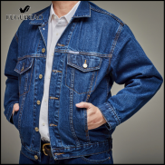 Fuguiniao Áo khoác lớn áo choàng tay dài áo len denim áo khoác xe mô tô Áo