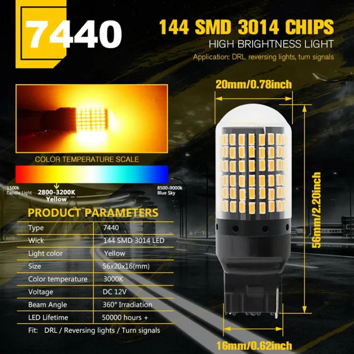 2x-7440-canbus-super-bright-error-free-led-bulb-t20-w21w-144-smd-for-reverse-tail-turn-signal-light