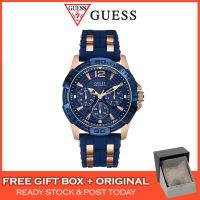 [Original &amp; 2 Years Warranty] GUESS  Masculine Blue Multi Function Chronograph Men Watch Jam Tangan Lelaki W0366G4 W0366G3