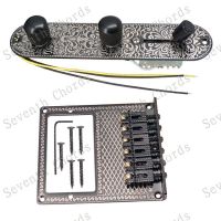 WK-3 Way Wired Loaded Prewired Control Plate and Humbuckers Mount Hole 6 String Roller Saddle Bridge for TL Electric Guitar