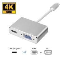 ✵◕ USB C To HDMI 4K VGA Adapter USB 3.1 Type C USB-C to VGA HDMI Video