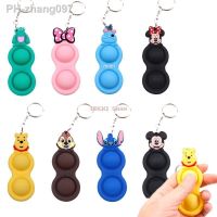 finger push bubble pops fidget toys it cute mini simple dimple keychain anti stress relief anxiety sensory for adutls children